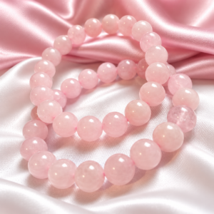Duo de Pulseiras de Quartzo Rosa de Ezilie Freda
